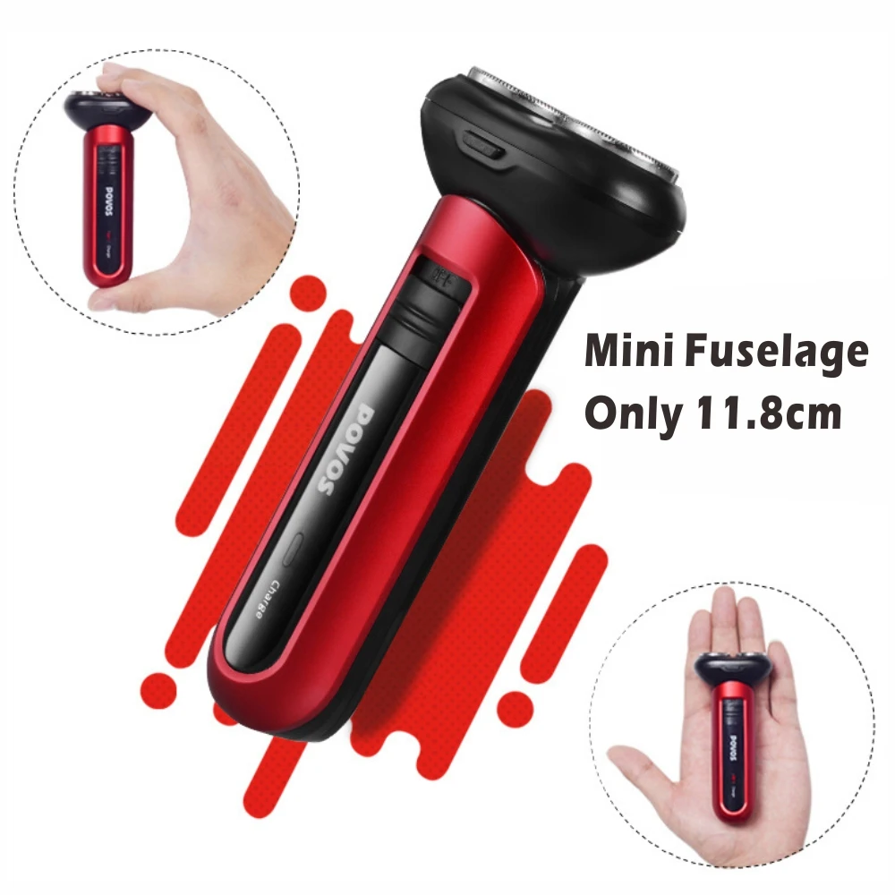S For Men Outdoor Shaving Machine Double-ring Blade Usb Rechargeable Beard Razor