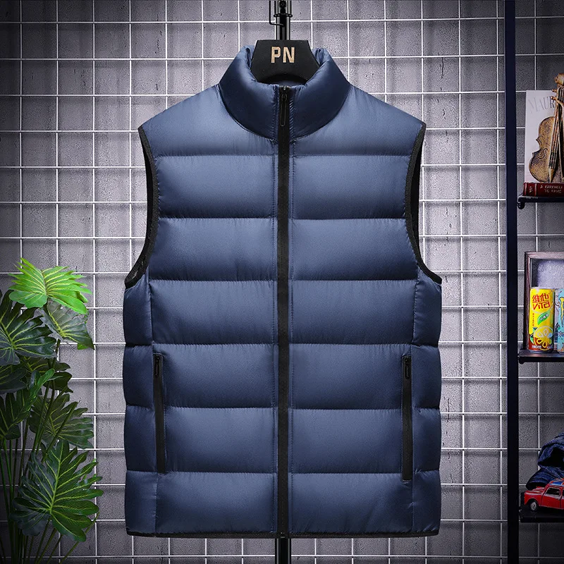 Large casual men's vest Men's slim fit Hot in winter Autumn and winter Warm down cotton horse