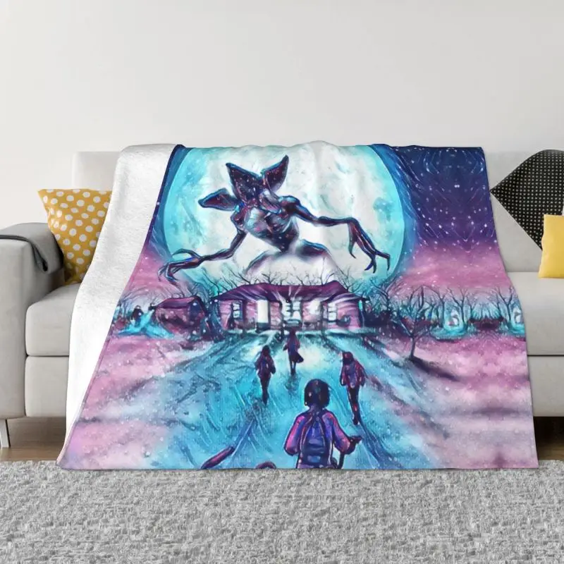 

Одеяло «очень странные дела», теплое флисовое мягкое Фланелевое покрывало для ТВ-шоу, плед для спальни, дивана, путешествий, весна-осень