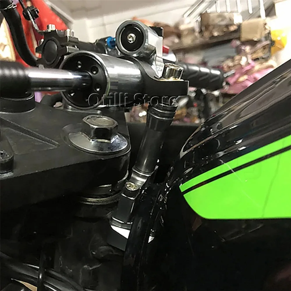 Фото Ninja 300 EX 300 для Kawasaki EX300 NINJA300 2013-2017 2016 2015, регулировка рулевого демпфера с ЧПУ, комплект кронштейнов для стабилизатора, крепление №3