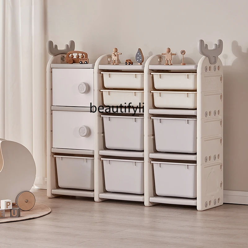 

LBX Children's Toy Storage Cabinet Rack Box Baby Storage Rack Picture Book Rack Classification Multi-Layer