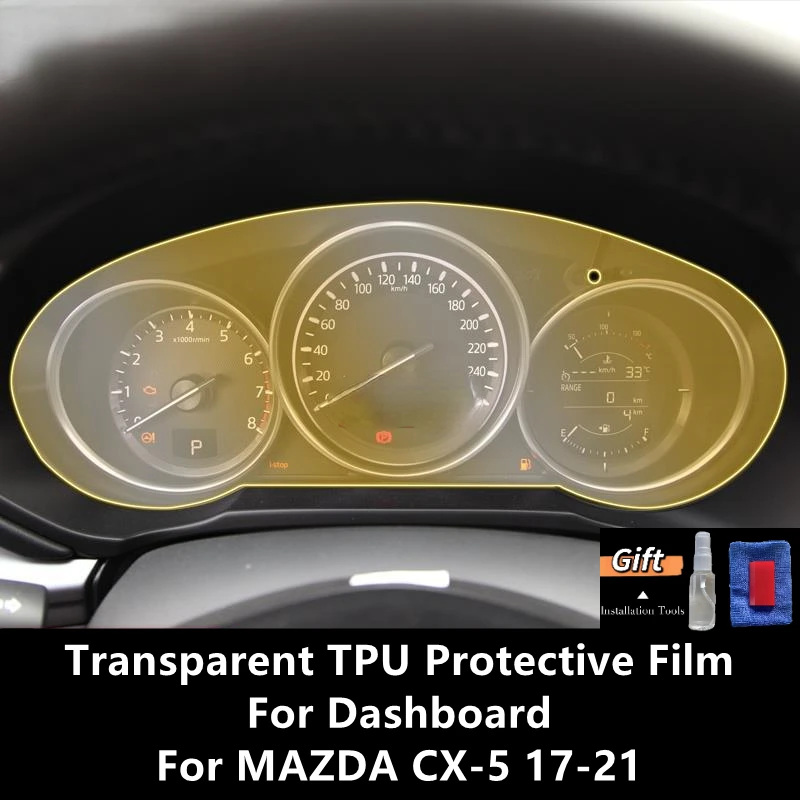 

For MAZDA CX-5 17-21 Dashboard Transparent TPU Protective Film Anti-scratch Repair Film Accessorie Refit