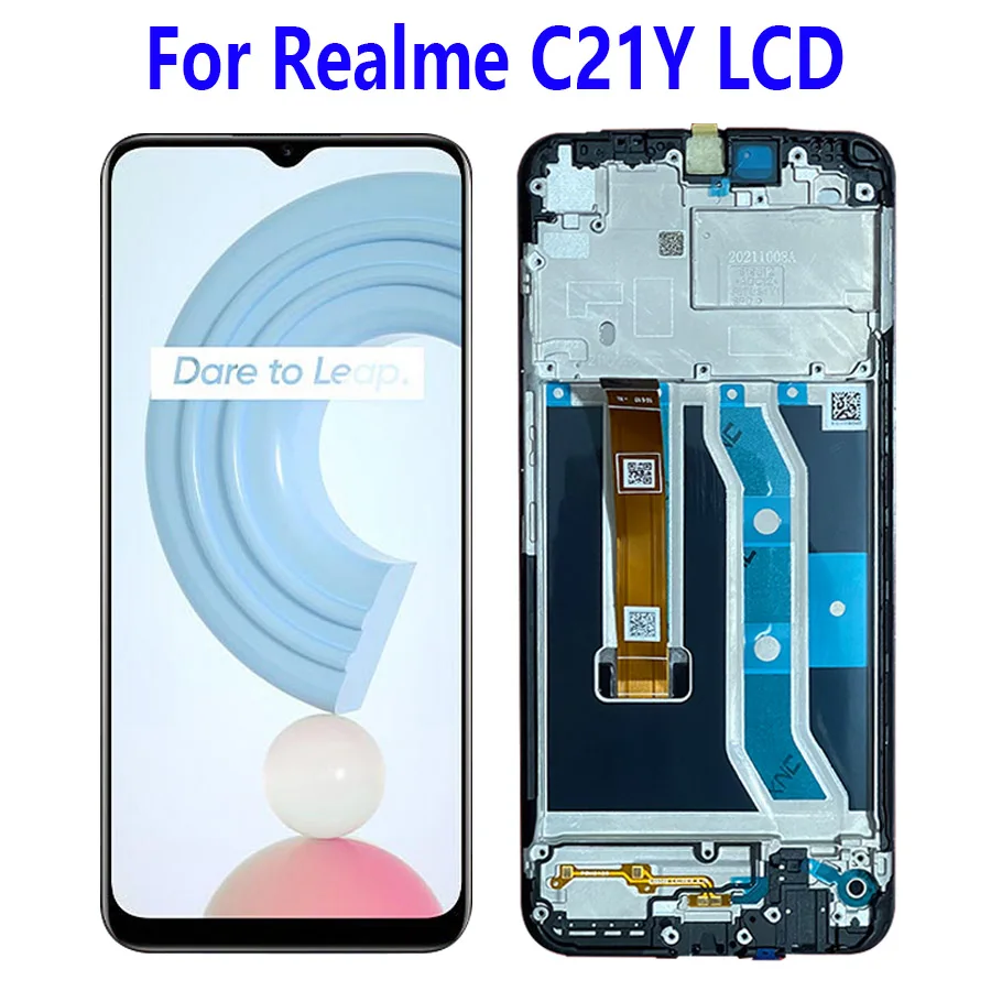 

6,5 ''Оригинальный ЖК-дисплей для Realme C21Y LCD дисплей для Realme C21Y LCD с рамкой RMX3261, RMX3263