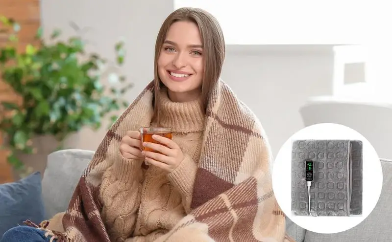 

Электрическое одеяло, домашнее зимнее одеяло с электрическим подогревом, умный контроль температуры, офисный Обогрев для взрослых