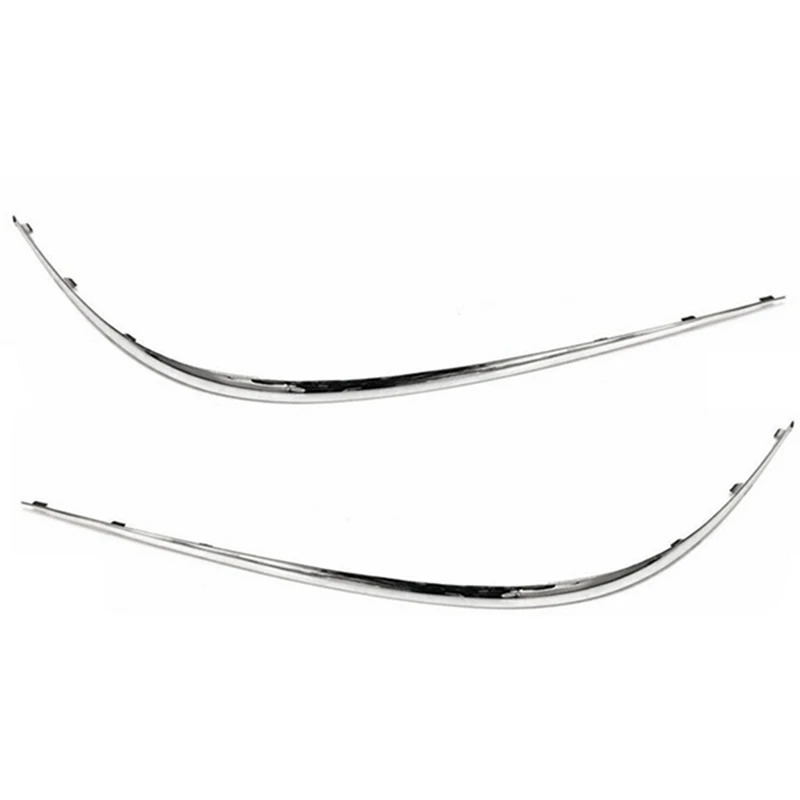 

2 пары, хромированные полосы для переднего бампера Mercedes W211 E320 E350 E550 E63 AMG 2118852321 2118852421
