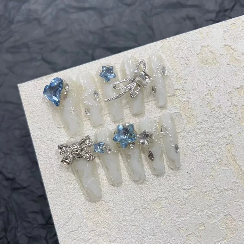 10 шт./набор накладные ногти с полным покрытием