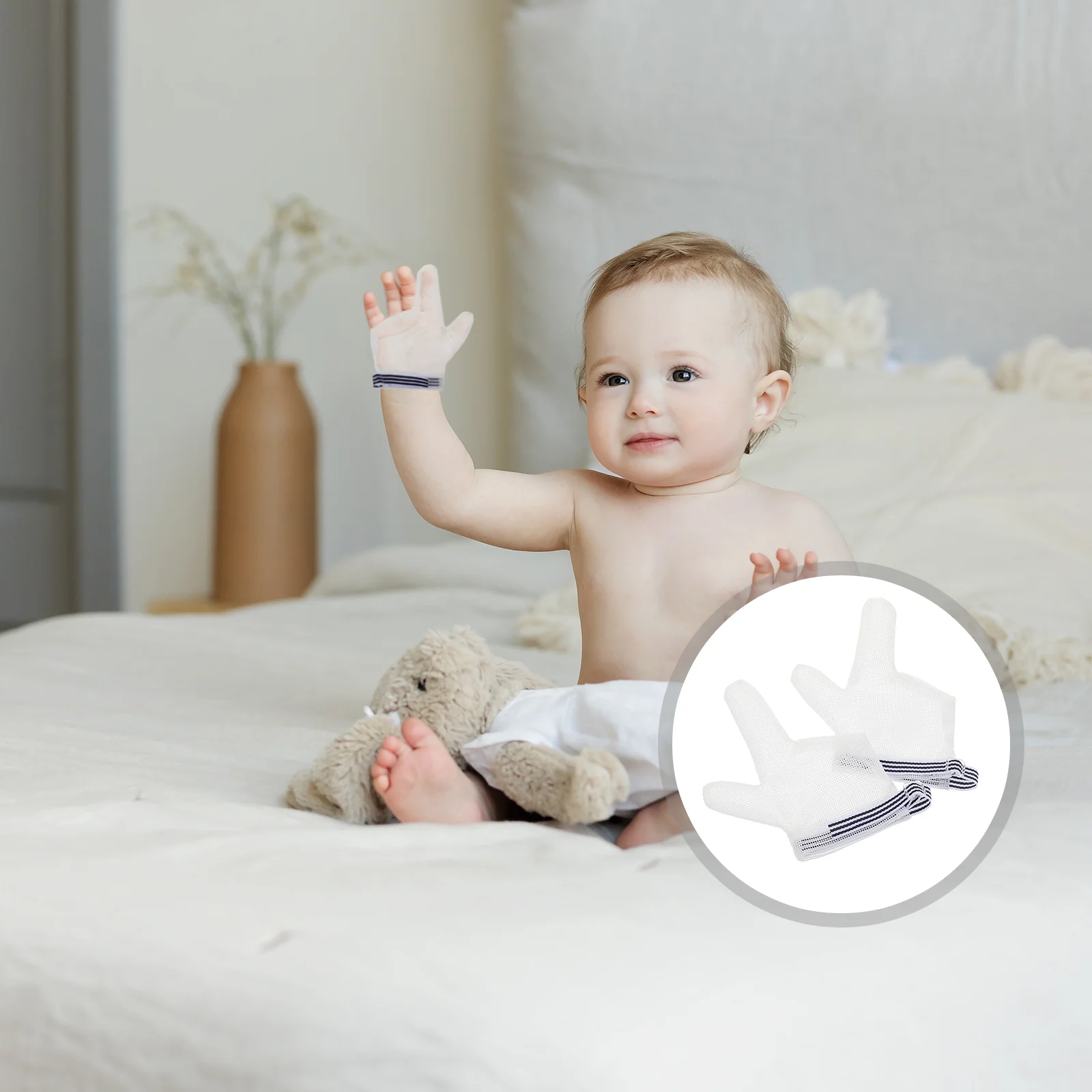 Присоски для детского комплекта перчатки против еды сосание большого пальца