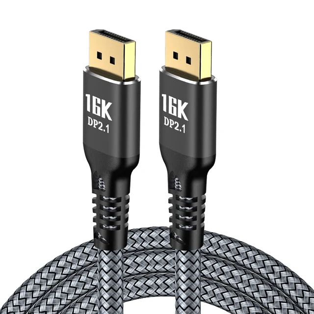 Кабель DisplayPort 2,1, кабель DP 2,1, кабель 16K @ 30Hz 8K @ 60Hz ...