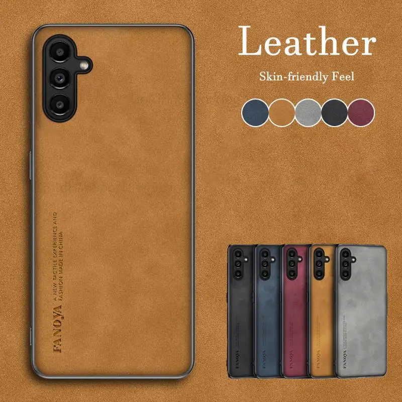 

Skin Feel Sheepskin Matte Leather Phone Case For Samsung A14 A13 A04S A04 A23 M33 M23 M53 A73 A33 A53 5G Ultra Slim Phone Cover