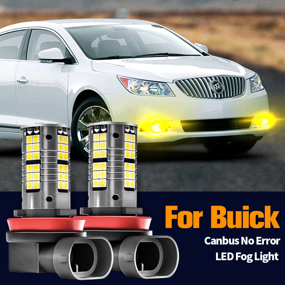 

2pcs LED Fog Light Lamp Blub Canbus Error Free H8 H11 For Buick Allure LaCrosse Lucerne Enclave Verano Encore Cascada Envision