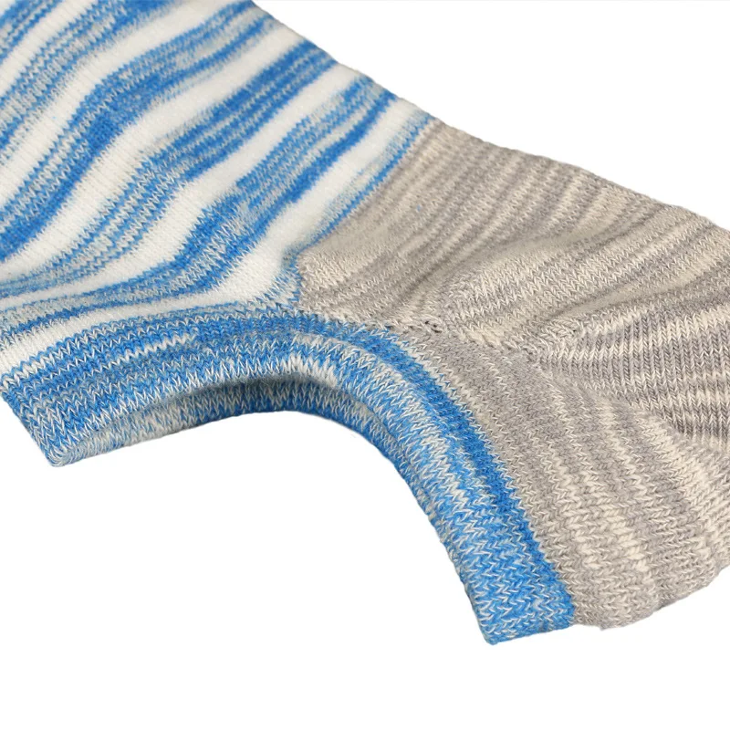 3 Pairs New Spring Summer Fall Prevention Combed Cotton Stripe Mooring Stockings Male Silicone non-slip Socks Invisible Socks