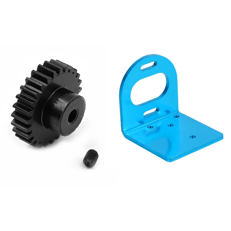 

For Wltoys Upgrade 540 Adjustable Motor Seat Blue & Metal Motor Pinion Gear 27T For Wltoys A959-B A969-B A979-B K929-B