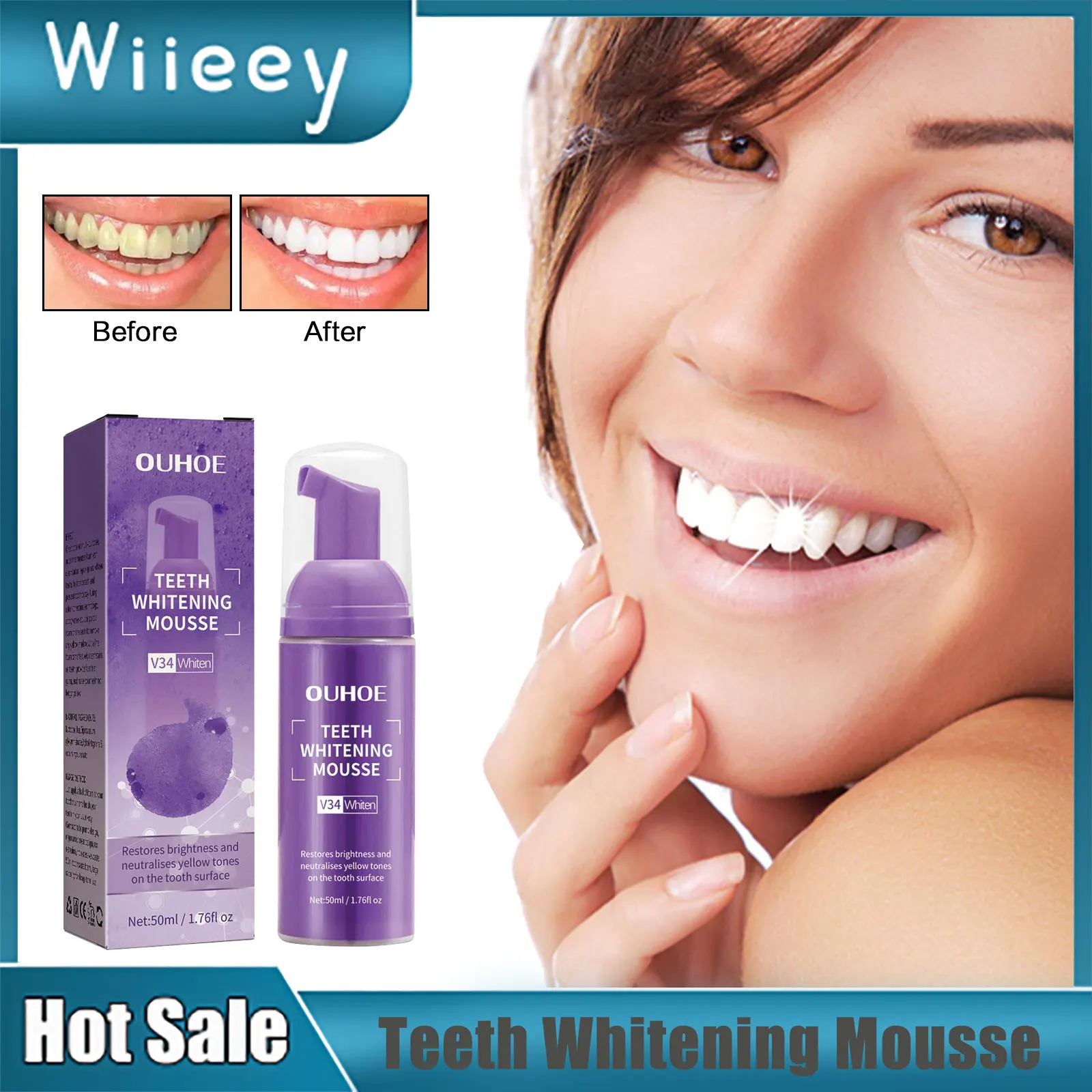 

Oral Hygiene Mousse Remove Plaque Stains Oral Cleaning Fresh Breath Refreshing Bleach Staining Teeth Whitening Foam Toothpaste