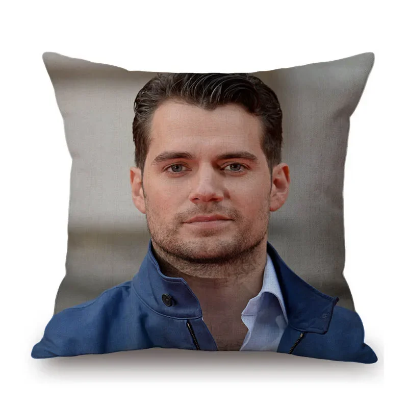 Привлекательный Чехол Для Подушки Из Хлопка И Льна С Мышцами Генри Кавилла