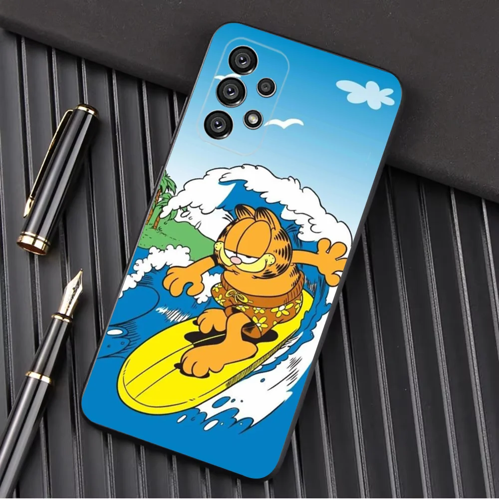 Funny Cat-G-GarfielS-S Phone Case For Samsung Galaxy A13 A21s A22 A31 A32 A52 A53 A71 A80 A91 Soft Black Shell