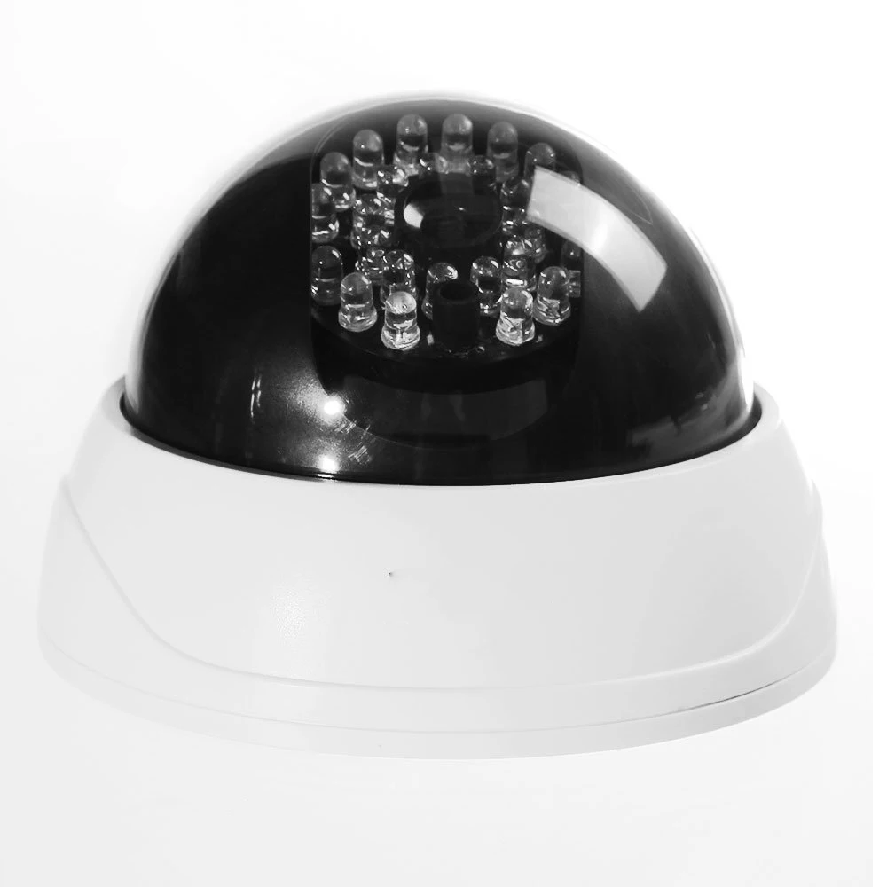 

Indoor CCTV Fake Dummy Dome Security Camera with IR LEDs White