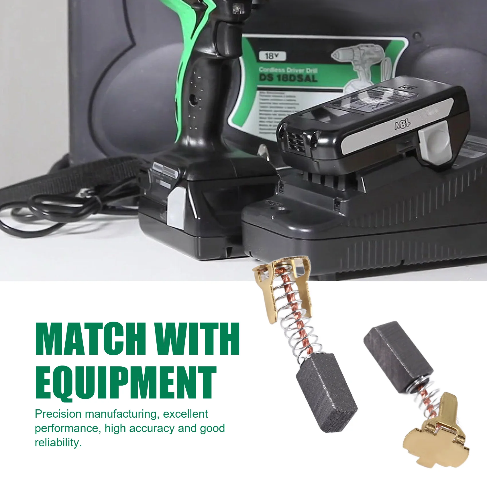 1 пара угольных щеток 999054 Заменить для HITACHI DV14DSL DV14DL DS18DSL DS18DSAL DS18DMR DS18DL DS14DSL DS14DSAL DS14DMR