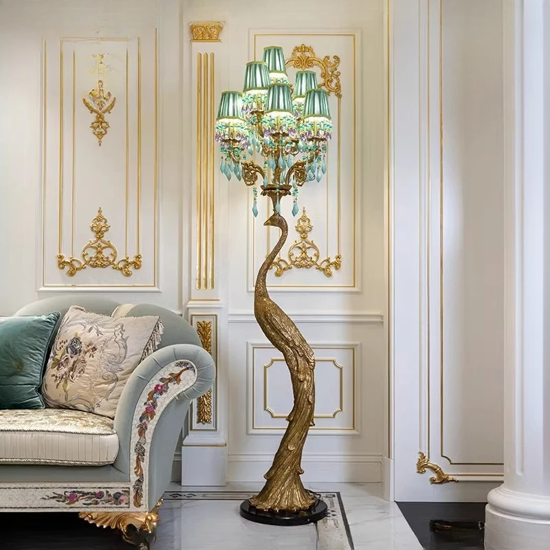 Декоративное освещение Напольная Лампа в виде павлина старинные европейские