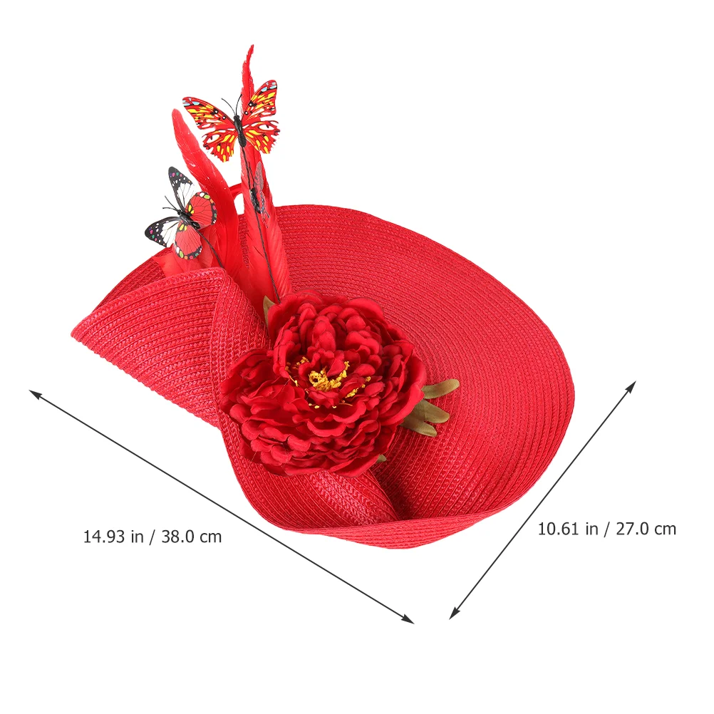 Повязка на голову для чаепития головной убор ручной работы соломенный чародей