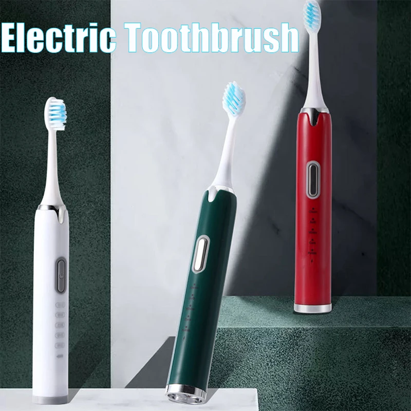 

Powerful Ultrasound Sonic Electric Toothbrush Smart Tooth Brush Colorful USB Rechargeable IPX7 Waterproof For Toothbrushes Head