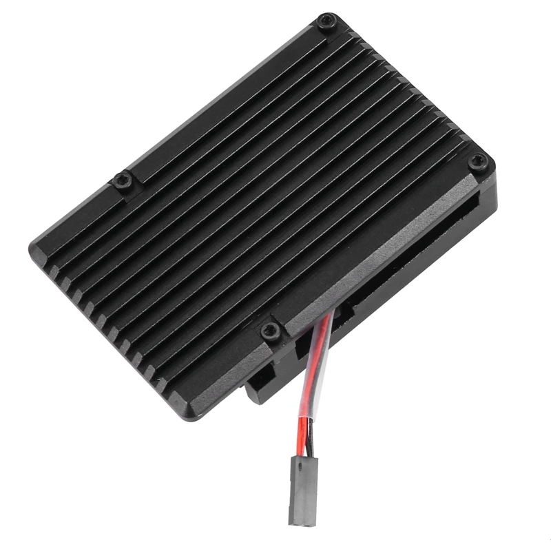 

3X For Raspberry Pi 4 Aluminum Case With Dual Cooling Fan Metal Shell Black Enclosure For Raspberry Pi 4 Model B