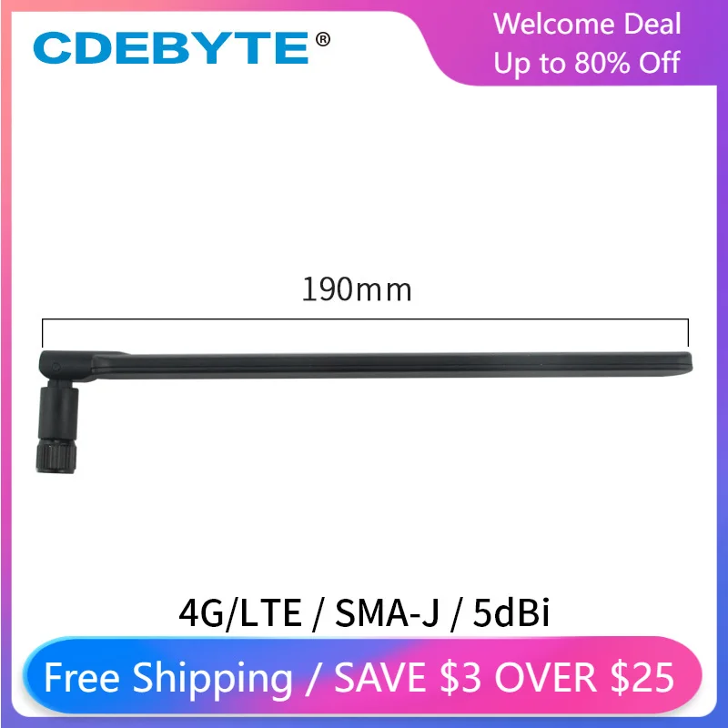 

LET 4G Wifi Antenna High Gain Omnidirectional 5dBi Flexible Antena for Router Radio Transceiver Module