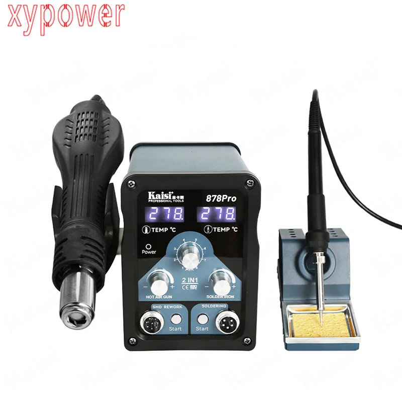 Паяльник XY 80 Вт, 750 Вт, паяльная станция 2-в-1 с цифровым дисплеем, интеллектуальный контроль температуры, энергия