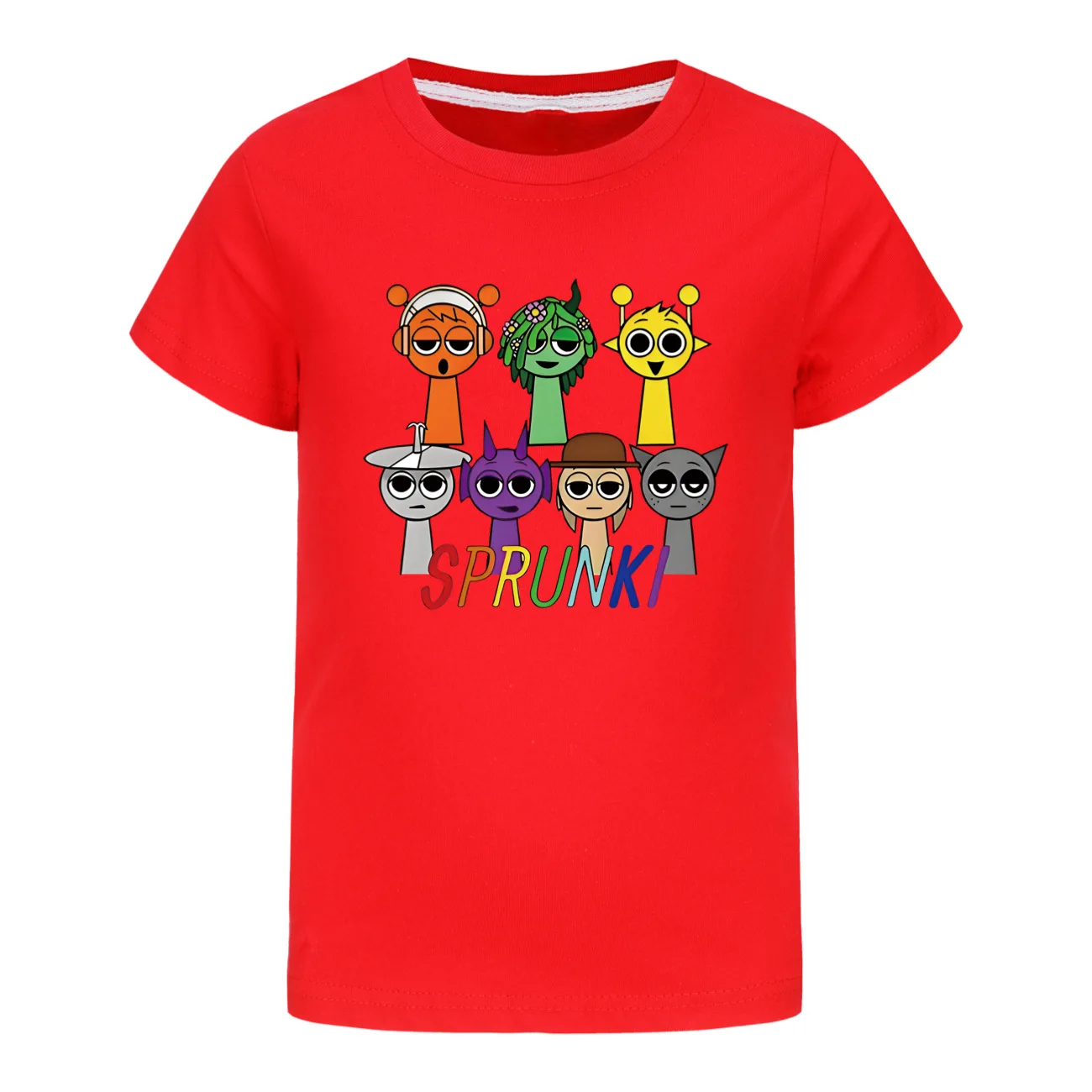 New Sprunki T Shirt Kids Game Incredibox T-shirt Children Causal Tees Toddler Girls Short Sleeve Tops Boys Cartoon Clothes