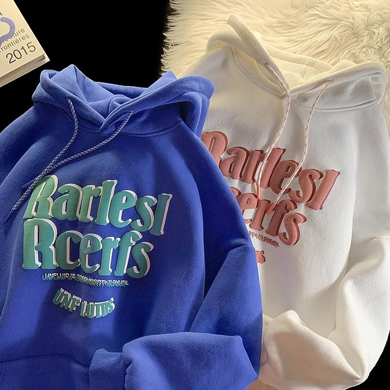 

Privathinker Foam Printing Letter Women Hoodies Loose Streetwear 2022 Spring New Korean Sweatshirts Harajuku Female Pullovers