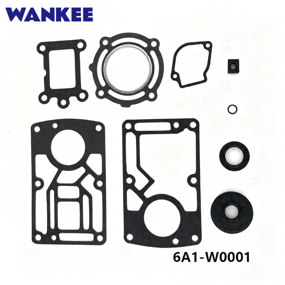 Фото Комплект прокладок головки блока цилиндров Wankee 6A1-W0001 для подвесных лодочных моторов Yamaha 2T 2A 2HP 6A1-W0001-00 6A1-W0001-00-R8 №1