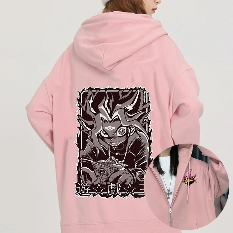 Фото Толстовки с принтом аниме Yugi Muto Atem Dark Magician, уличные спортивные повседневные толстовки для пар, студентов №2