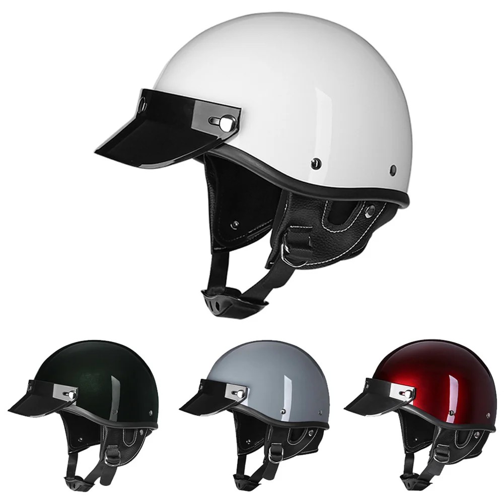 New Vintage Classic Open Face Motorcycle Helmet Men WOmen Retro Electric Scooter Riding Jet Casco Moto Capacete DOT Approved