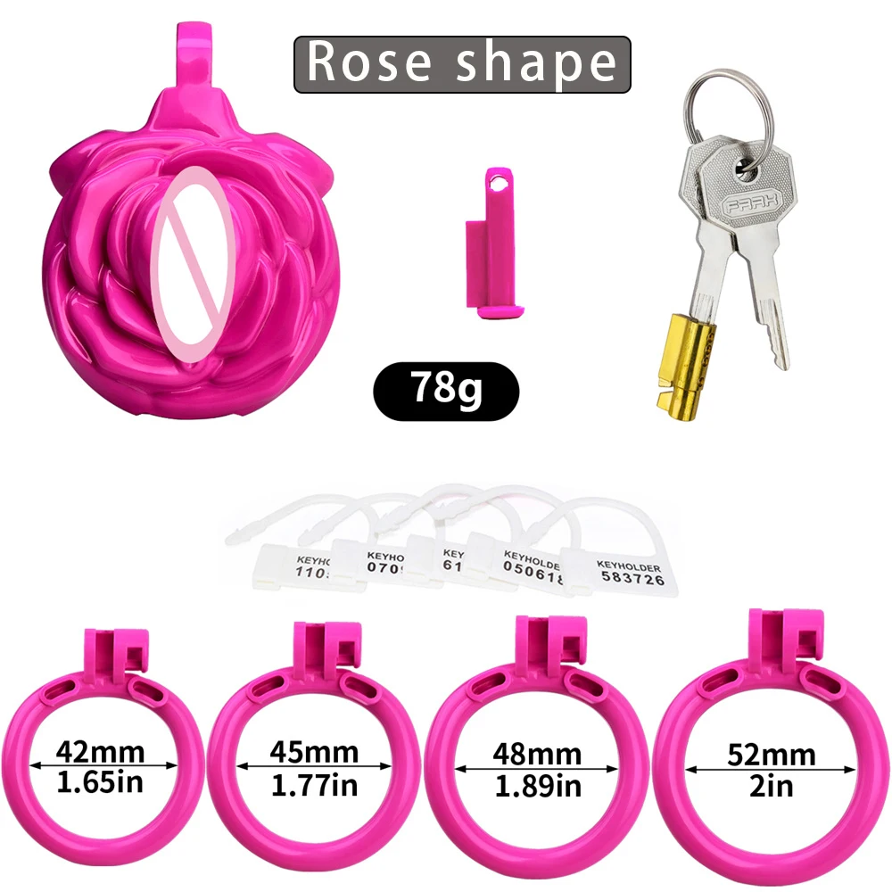 Мужской Пояс верности LEZEE из смолы женский дизайн в виде бабочки розы кольца на