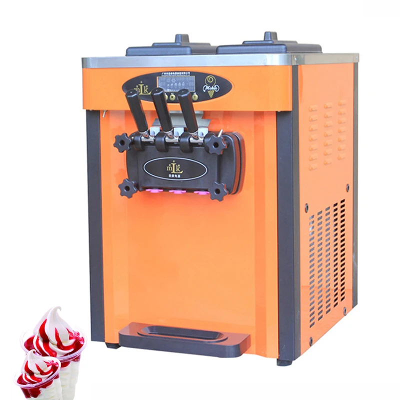 

Three Flavors Ice Cream Maker Machine For Commercial Automatic Rapid Cooling Small Ice Cream Machine