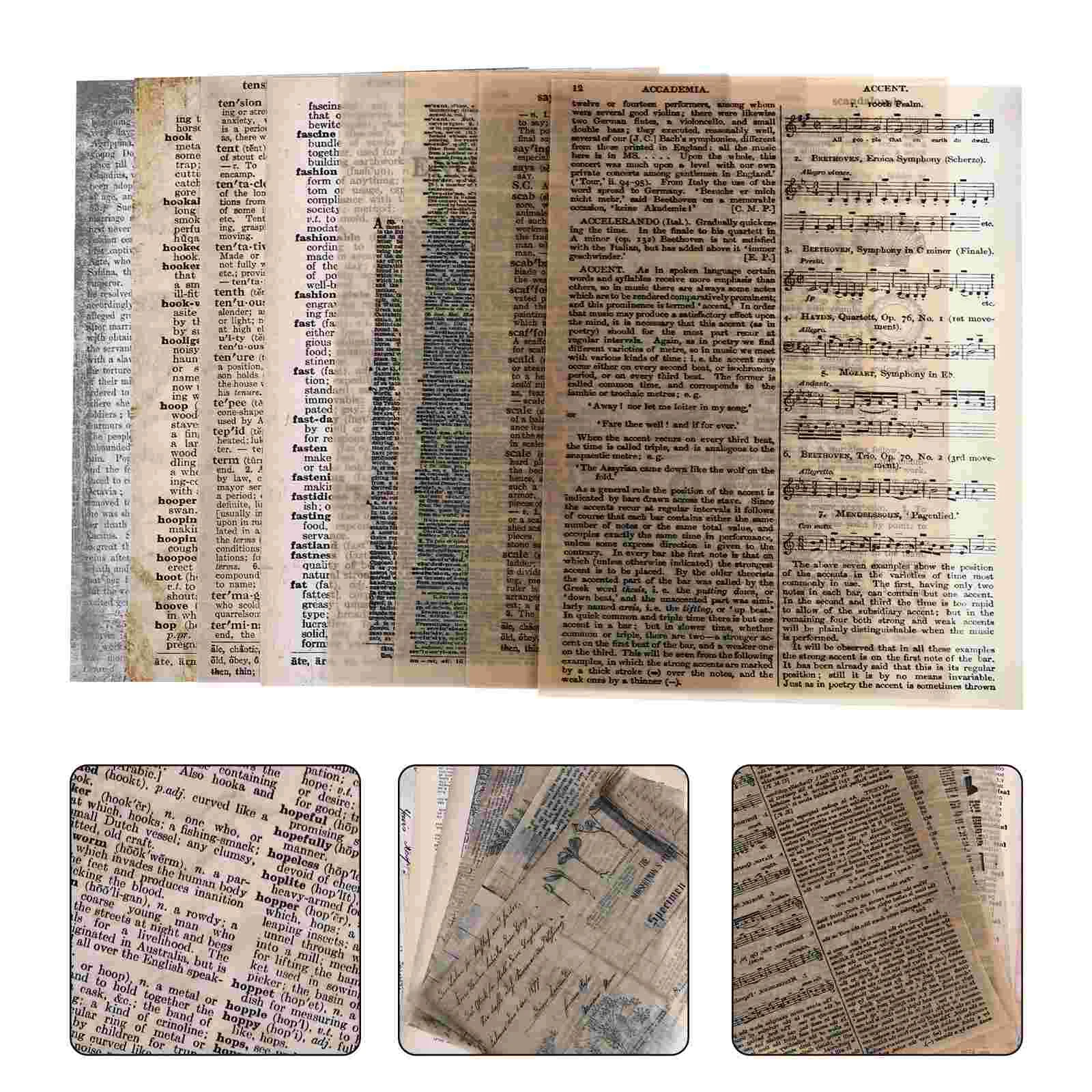 

Paper Diy Scrapbook Vintage Papers Background Material Decorative Craft Retro Journaling Stickers Journal Printing Account