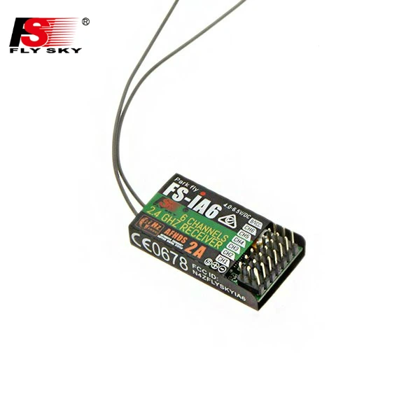 

FLYSKY FS-iA6 IA6 2.4G 6CH AFHDS Receiver for FLYSKY FS-i10 FS-i6 I6x Radio Transmitter RC Helicopter Airplane FPV Racing Drone