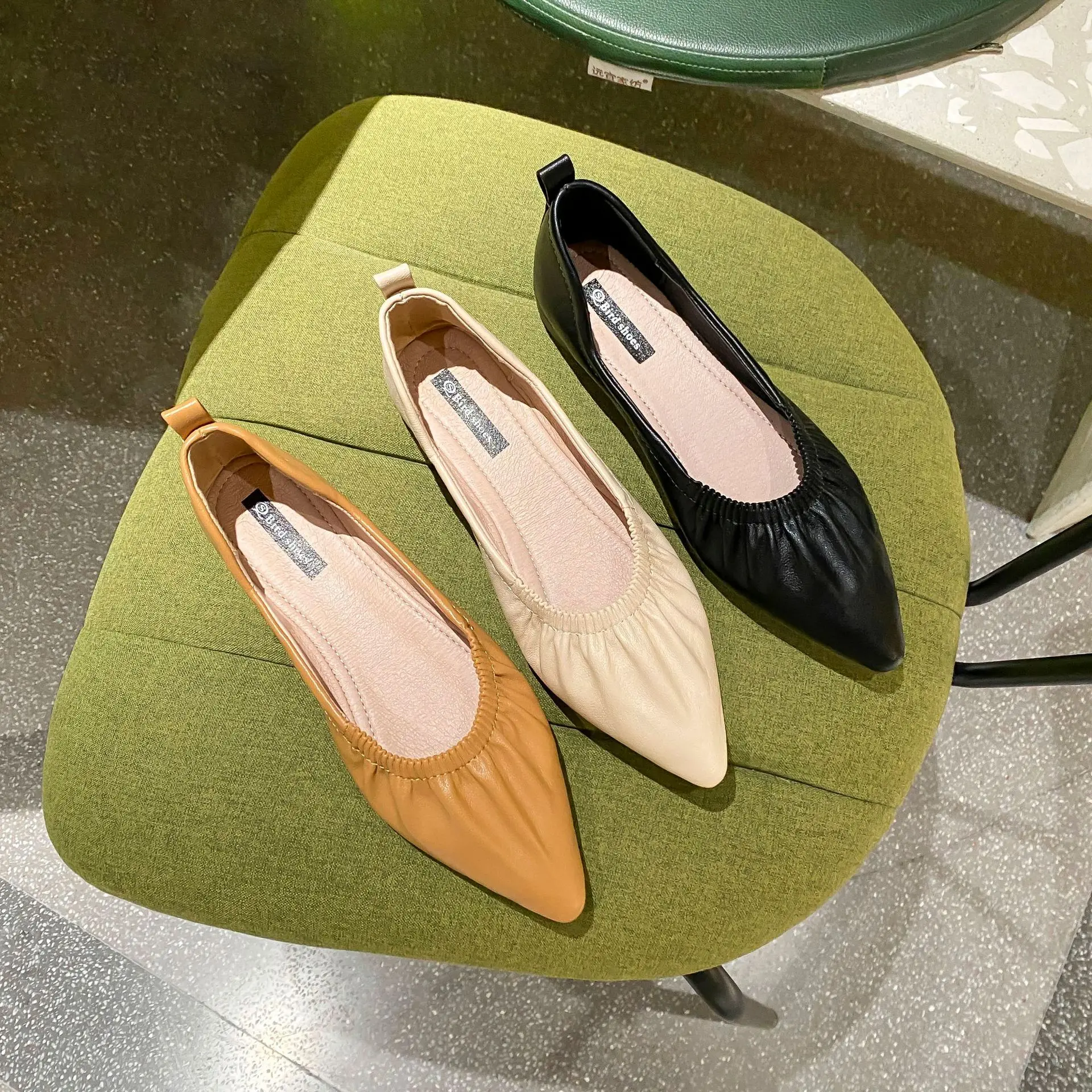 

Повседневные женские туфли с острым носком, женская обувь на низком каблуке, универсальные мягкие Модные слипоны, летнее платье, новинка 2023