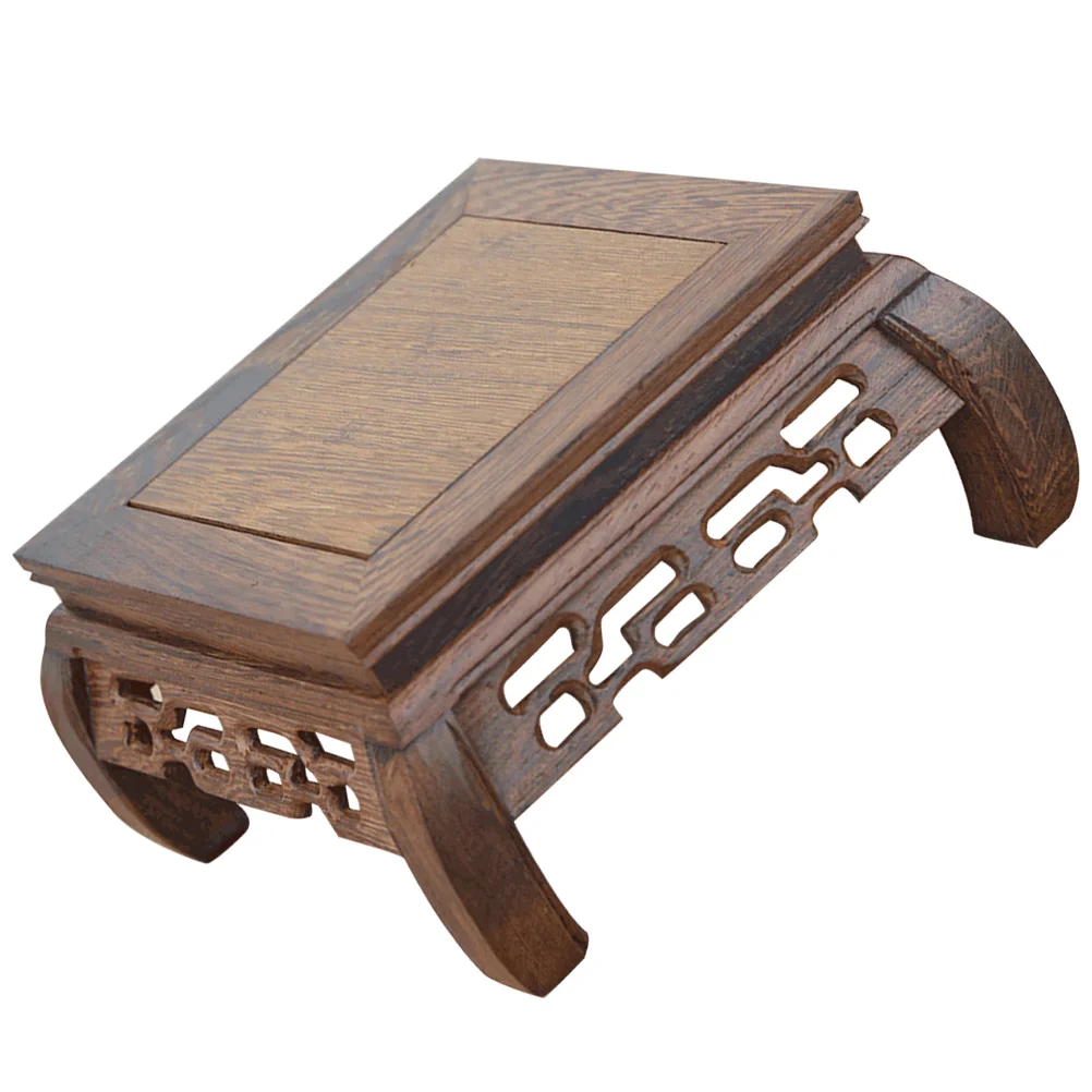 

Base Desktop Riser Home Holder Potted Wooden Display Shelf Stand For