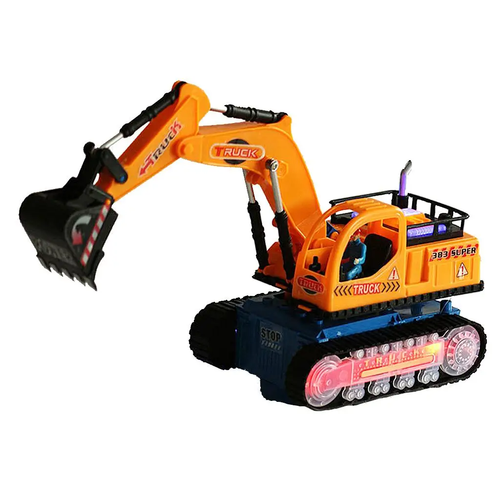 

Electric Flashing Light Tractor Vehicle Digging Truck Toy #1