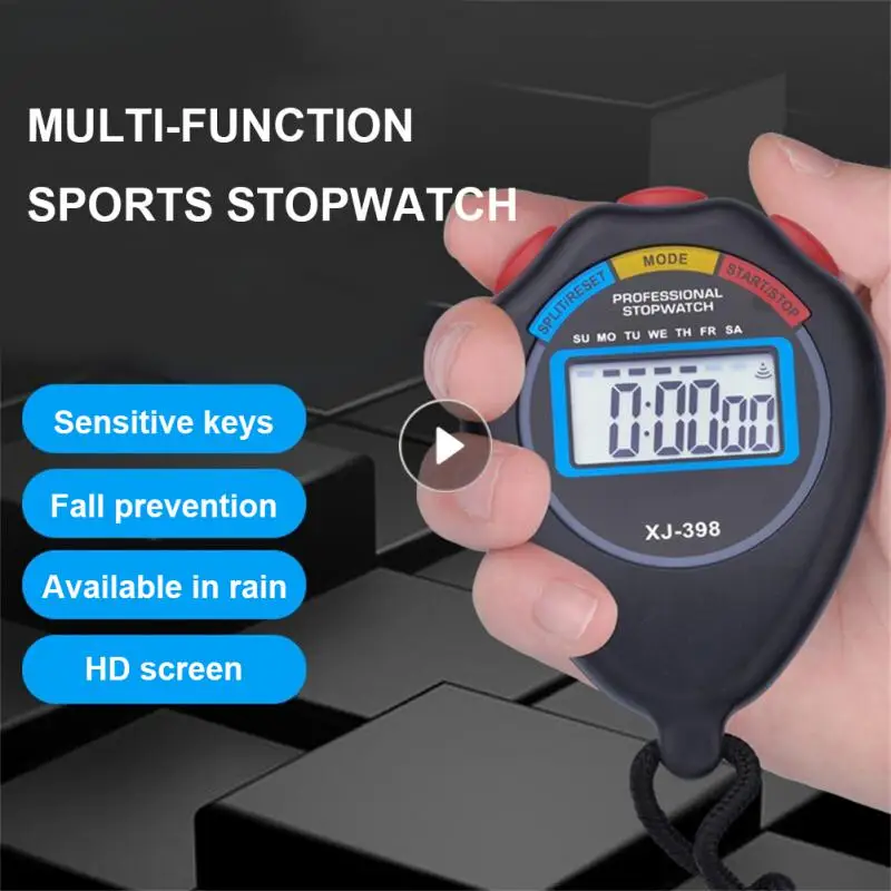 

Portable Digital Timers LCD Handheld Sport Stopwatch Professional Waterproof Chronograph Timer Counter Kitchen Timers With Strap