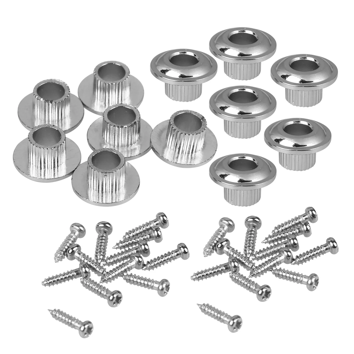

2 Sets Semiclosed Guitar Tuner Conversion Bushing Adapter Ferrules Guitar Tuner Bushings with Mounting Screws