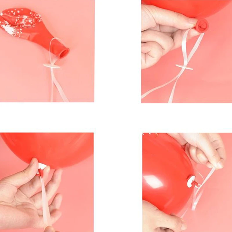 

50/100 Balloon Helium With Polyband White Balloon Strap With Quick Release Balloon Closure