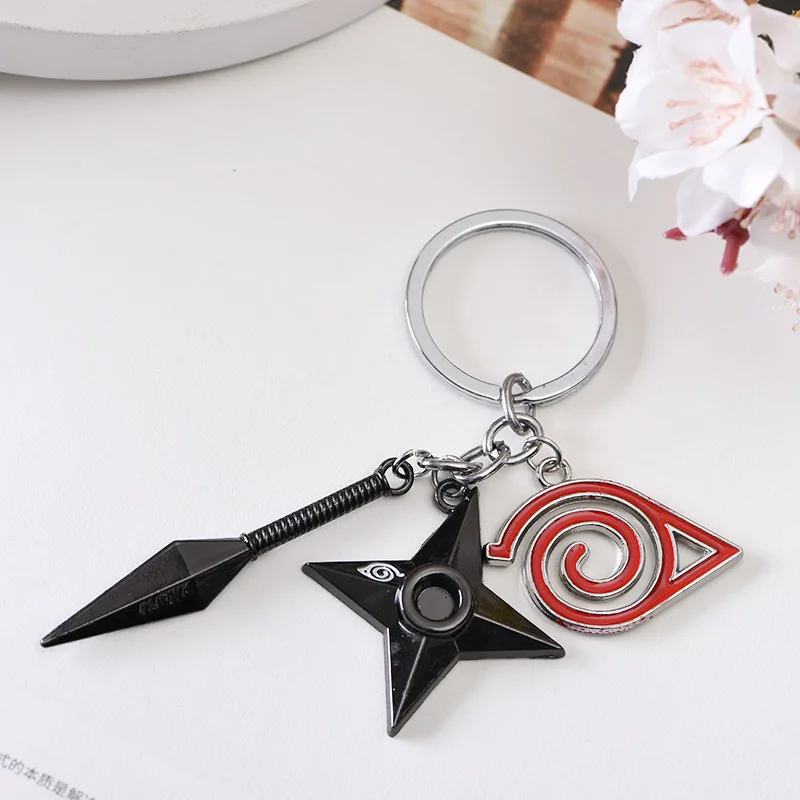 Женская подвеска Konoha предательство лоб Shuriken горький без трех частей брелок для