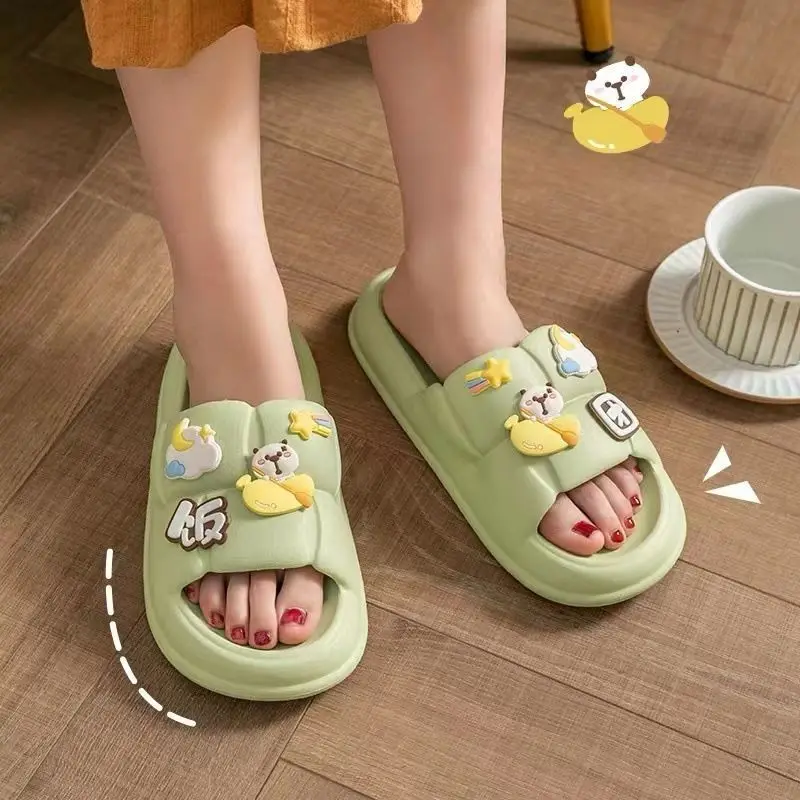 Slippers Women Men Shoes Women'S Home Slippers Platform Soft Sole Cute Cartoon Ladies Flip Flops Zapatillas Chaussons Slides