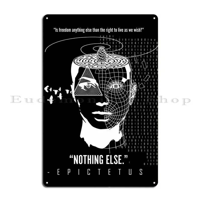 Эпиктетус Сторицизм металлическая табличка плакат ржавый принт гостиная
