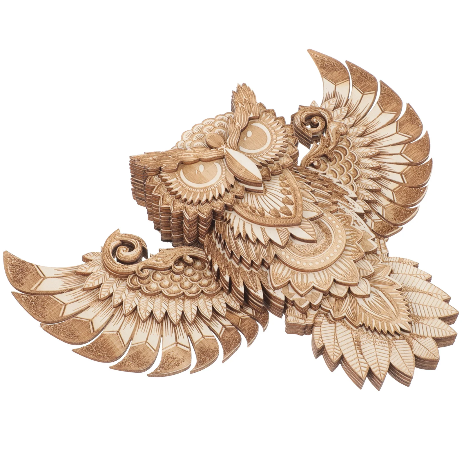 

3d Wooden Puzzle Owl Decor Hanging Decorate Decorations Festival Party Ornament