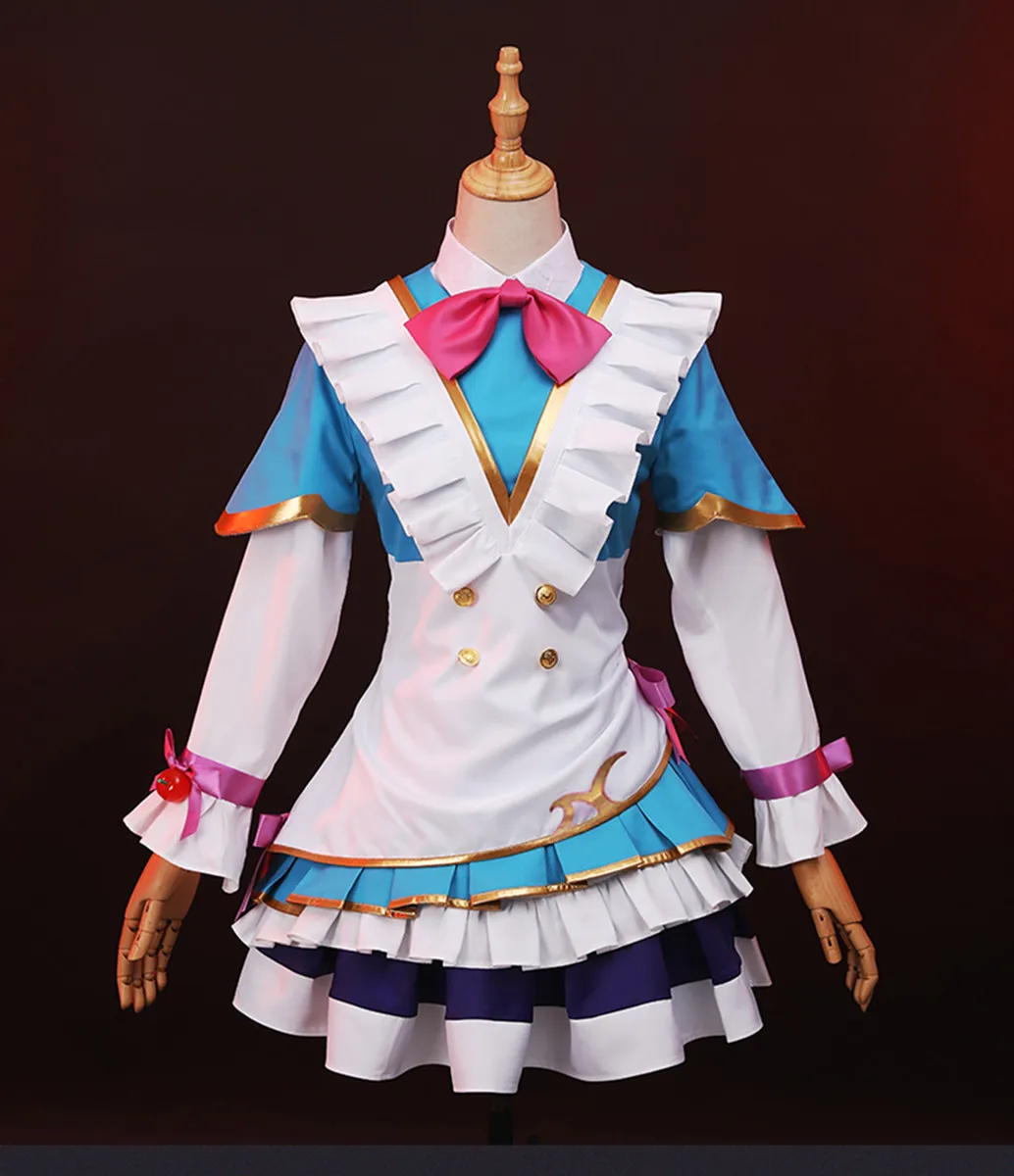 

Косплей-костюм LOL Cafe Cuties Annie, реквизит для карнавала, Лолиты, горничной, парик для вечевечерние НКИ, Хэллоуина, Рождества