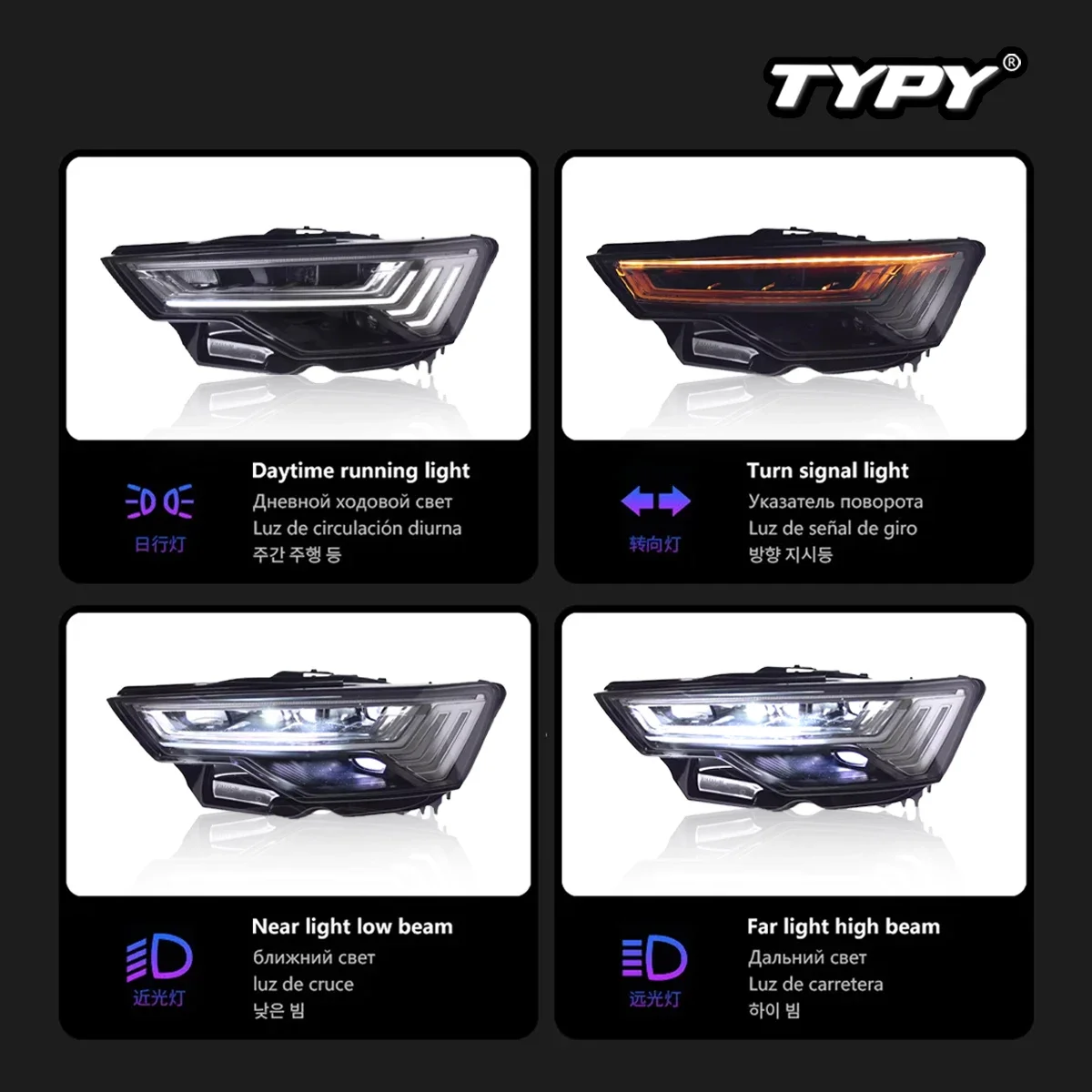 Головная лампа с динамическим сигналом автомобильные аксессуары обновленная