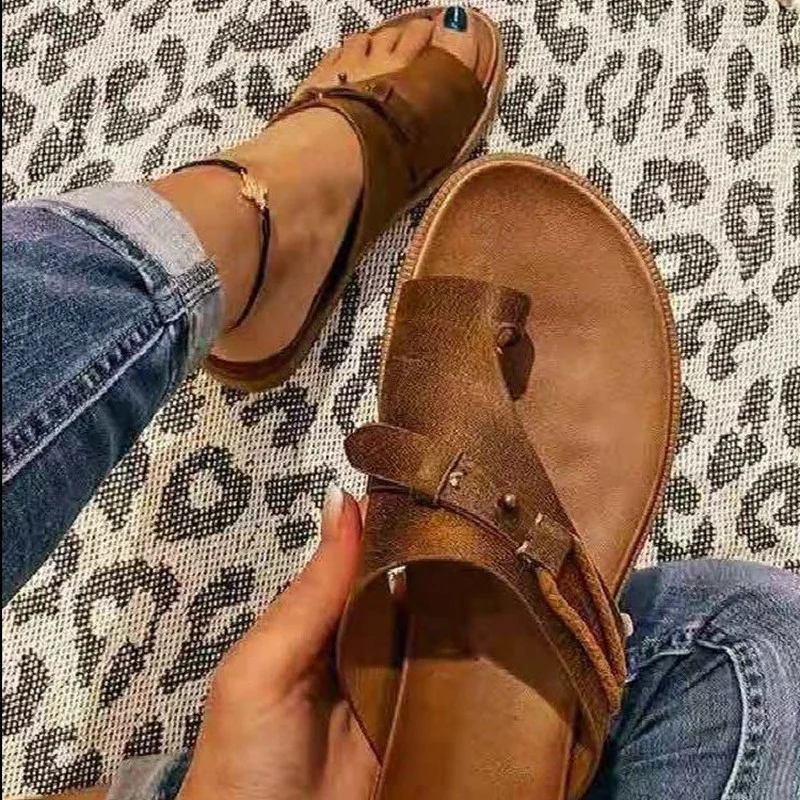 

Summer Women Sandals Retro Flip-Flops Flat Shoes Casual Non-Slip Ladies Slides Beach Footwear Females Comfy Slippers Women