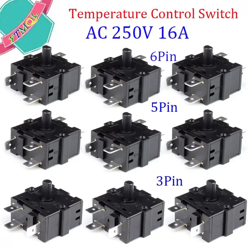 20 шт. переключатель контроля температуры переменного тока 250 в 16 А 3-контактный